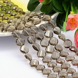 Faceted Flat Round Imitation Austrian Crystal Bead Strands, Grade AAA, Tan, 10x5mm, Hole: 0.9~1mm, about 40pcs/strand, 15.7 inch