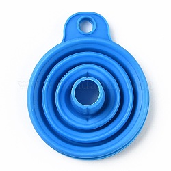 Foldable Silicone Funnel Diamond Painting Tools, Diy Diamond Painting Accessories, Dodger Blue, 78x65x25mm