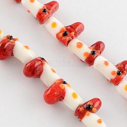 Handmade Lampwork Beads, Boot, Red, 14x10x13.5mm, Hole: 1.5mm