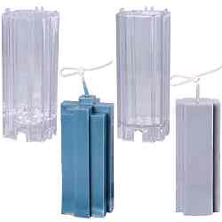 Stampi per candele in plastica trasparente, per fare candele, forma del pilastro, chiaro, 2 pc / set