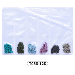 Cadenas de bordillo de aleación, accesorios de decoración de uñas para mujeres, color mezclado, 300x1.5mm, 6 unidades / bolsa