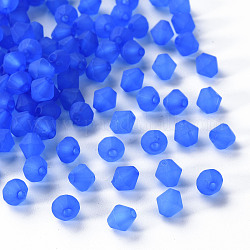 Perlas de acrílico esmerilado, facetados, cono, azul real, 6x5.5mm, agujero: 1.5 mm, aproximamente 6770 unidades / 500 g