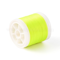 Luminous Polyester Cords, Round, Green Yellow, 0.1mm, about 109.36 Yards(100m)/Roll