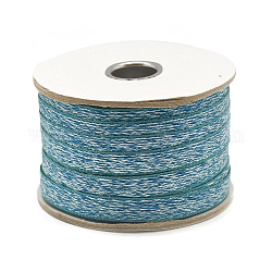 Ruban de nylon, imitation peau de serpent, turquoise foncé, 3/8 pouce (11 mm), environ 50yards / rouleau (45.72m / rouleau)