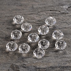 Austrian Crystal Beads, 5040 8mm, Faceted Rondelle, Crystal, Size: about 8mm in diameter, 6mm thick, hole:1mm