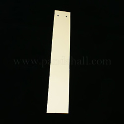 Paper Display Cards, Used for Necklaces, Bracelets and Earrings, Light Yellow, 215x32mm