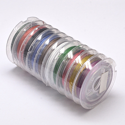 Cable de cola, acero inoxidable recubierto de nylon, color mezclado, 0.38mm, aproximadamente 32.8 pie (10 m) / rollo