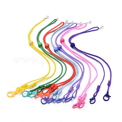 Eyeglasses Chains, Neck Strap for Eyeglasses, with Glass Pearl Beads, Polyester & Spandex Cord Ropes, Plastic Spring Cord Locks & Lobster Claw Clasps, Mixed Color, 40.15 inch(102cm)