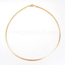 304 Stainless Steel Necklaces, with Lobster Clasps, Golden, 17.7 inch(45cm)