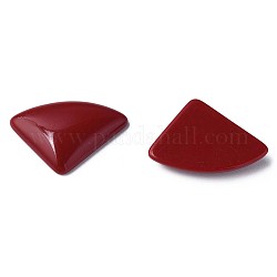 Cabochons de acrílico opacos, triángulo, de color rojo oscuro, 19.5x28x5mm, aproximamente 354 unidades / 500 g