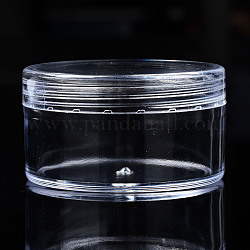 Column Polystyrene Bead Storage Container, for Jewelry Beads Small Accessories, Clear, 5.95x3.3cm, Inner Diameter: 5.2cm