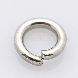 304 Stainless Steel Open Jump Rings, Stainless Steel Color, 10x1.4mm, Inner Diameter: 7.2mm
