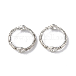 Telai in lega di perline, anello, platino, 10.5x3mm, Foro: 1.4 mm