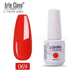 Gel per unghie speciale da 8 ml, per la stampa di timbri artistici, kit di base per manicure con vernice, rosso, bottiglia: 25x66mm