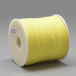 Polyester Cords, Yellow, 0.8mm, about 131.23~142.16 yards(120~130m)/roll