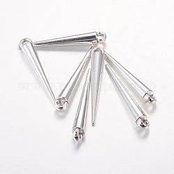 Tibetan Style Alloy Spike Beads, Sports Beads, Lead Free, DIY Material for Basketball Wives Hoop Earrings, Antique Silver, about 34mm long, 5mm wide, 5mm thick, hole: 2mm