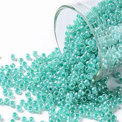 Toho perles de rocaille rondes, Perles de rocaille japonais, (920) Ceylan vert clair, 11/0, 2.2mm, Trou: 0.8mm, environ 50000 pcs / livre