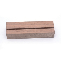 Portacarte in legno di noce, rettangolo, tan, 31x101x19.5mm