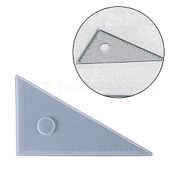 Stampi in silicone con righello triangolare da 30/60/90 grado, per resina uv, fabbricazione artigianale in resina epossidica, bianco, 257x152x4.5mm, diametro interno: 249x143mm