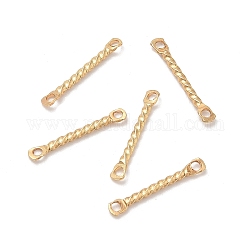 201 connettori per maglie in acciaio inossidabile, collegamenti della barra di torsione, oro, 12x1.3x1.2mm, Foro: 1 mm