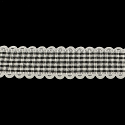 Полиэфирные печатные ленты Grosgrain, чёрные, 1 дюйм (25 мм), о 20yards / рулон (18.29 м / рулон)