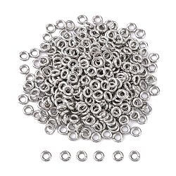 304 Stainless Steel Open Jump Rings, Stainless Steel Color, 18 Gauge, 4x1mm, Inner Diameter: 2mm