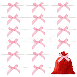 Gorgecraft 150pcs nœud papillon en polyester, avec attaches torsadées en fil de fer, pour l'emballage cadeau bricolage décoration de fête de bonbons de mariage, rose chaud, 150mm