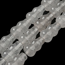 Natürlichem Quarz-Kristall-Perlen Stränge, Bergkristallperlen, Kürbisflasche, 13.5~14.5x8~8.5 mm, Bohrung: 1 mm, ca. 26 Stk. / Strang, 14.96'' (38 cm)