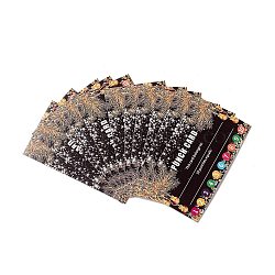 Rechteckige Belohnungskarte aus Papier, Lochkarten für Weihnachtsprämien, Schwarz, 92x65x17 mm, 50 Stück / Beutel