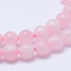 Натуральный мадагаскар розовый кварц бисер strads, класса AB, круглые, 4 мм, отверстие : 0.8 мм, около 95 шт / нитка, 15.35 дюйм (39 см)