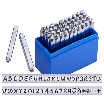 Benecreat 42 упаковка (набор металлических штампов из 3 букв и символов толщиной 1/8