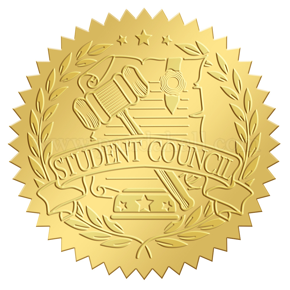 Shop CRASPIRE 2 Inch Gold Embossed Envelope Seals Stickers Student