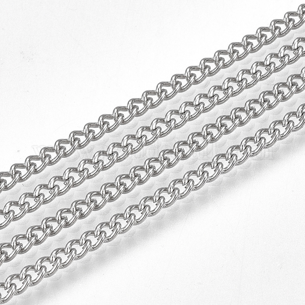 Wholesale Tarnish Resistant 304 Stainless Steel Curb Chains