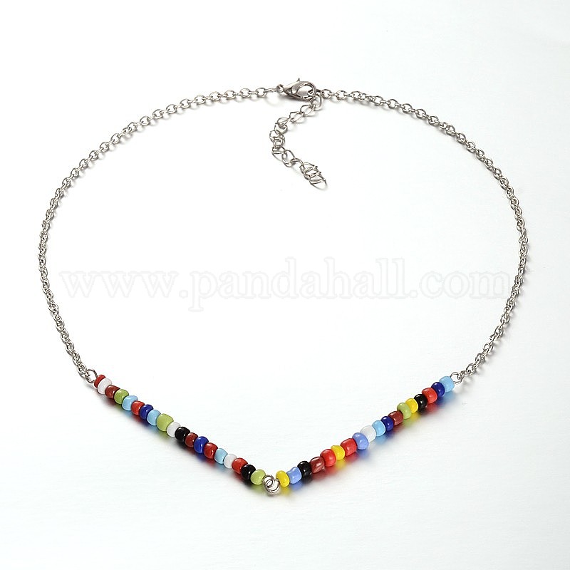 Wholesale Trendy Glass Seed Beaded Necklaces