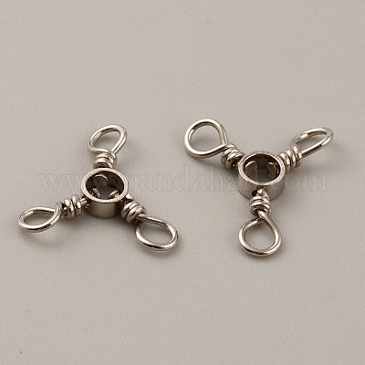 Латунные рыболовные трехходовые вертлюги вертлюги для сома&nbsp;KK-WH0062-21E-P-1