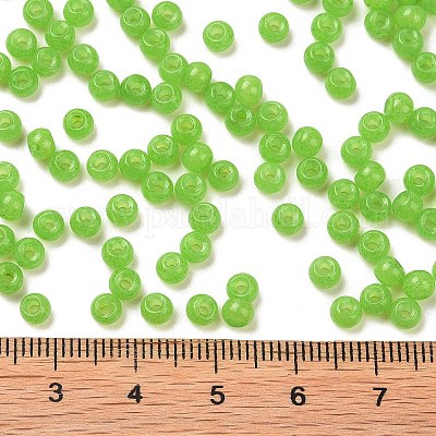 6/0 Jadeglasimitatperlen&nbsp;SEED-T006-04A-11-1