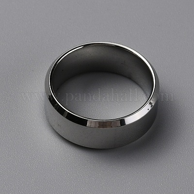 Кольца из нержавеющей стали 304 с широким ободком для женщин и мужчин&nbsp;RJEW-WH0009-12C-1