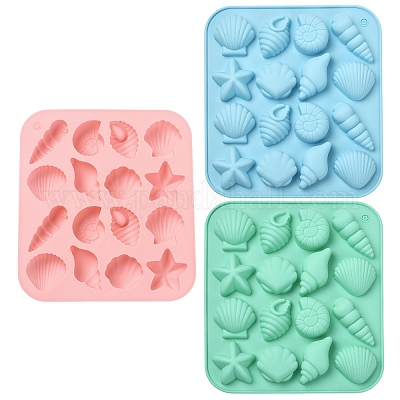 3 шт. 3-х цветные силиконовые Молды на морскую тематику&nbsp;ST-CJ0043-012-1