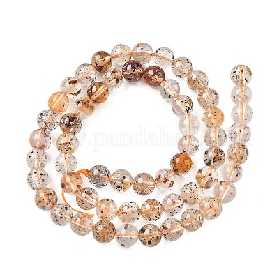 Stränge natürlicher Herkimer-Diamantperlen&nbsp;G-Z115-C03-6mm-1