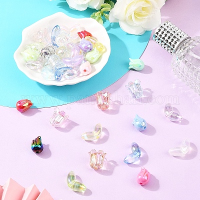 Uv акриловые покрытия бусины&nbsp;OACR-YW0004-35-1