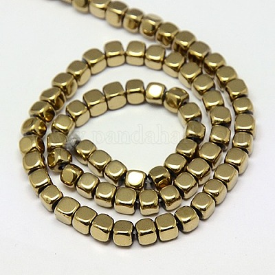 Гальванизировать немагнитных синтетический гематит бисер пряди G-J172-2x2mm-08-1