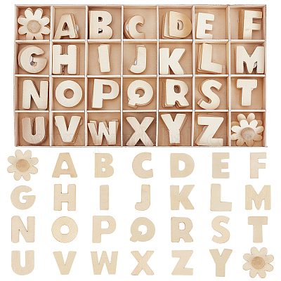 Ph pandahall 108 Uds letras del alfabeto de madera 22.5~28mm