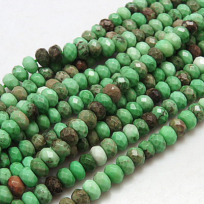 Chapelets de perles en agate d'onyx vert naturel&nbsp;G-G220-6x4mm-04-1