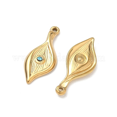 Подвески из нержавеющей стали 304 со стразами&nbsp;STAS-L308-10G-1