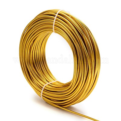 Round Aluminum Wire, Bendable Metal Craft Wire, for DIY Jewelry Craft  Making, Gold, 9 Gauge, 3.0mm, 25m/500g(82 Feet/500g)