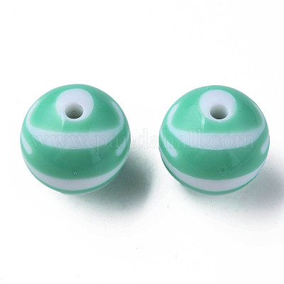 Непрозрачные полосатые акриловые бусины&nbsp;MACR-S373-27C-11-1