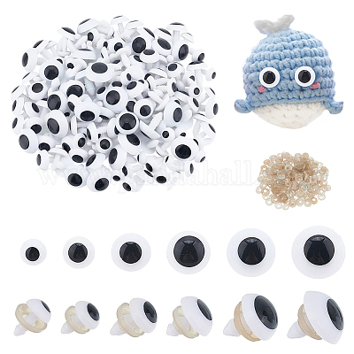 Occhi di sicurezza neri 12 mm per giocattoli di peluche amigurumi