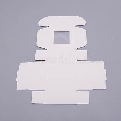 Красно-бумажные картонные шкатулки для драгоценностей CON-WH0039-15B-1