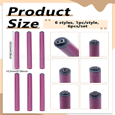 6 шт. 6 стиля pp пластиковые штампы для нейл-арта наборы ручек&nbsp;MRMJ-LP0004-09-1