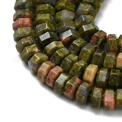 Природные Unakite бисер нитей&nbsp;G-G317-A15-3x6mm-1